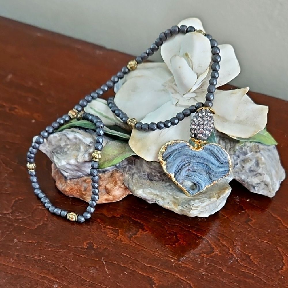 Druzy Agate Pendant Necklace